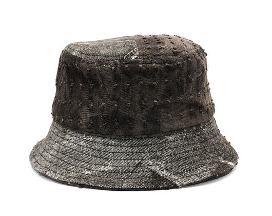 Klobouk Kangol - Denim Mashup Bucket - Black Trompe L'Oeil