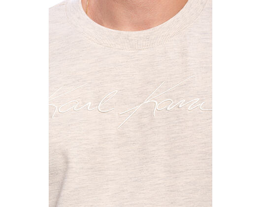 Triko Karl Kani - Autograph Heavy Jersey Boxy Melange Tee - Beige