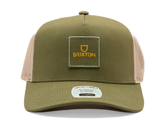 Kšiltovka Brixton - Alpha Block X C Mp Mesh Cap - Ivy Green/Sand