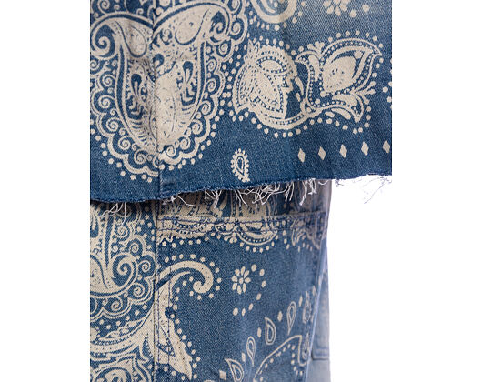 Dres - Kani Paisley Denim Baseball Shirt - Blue