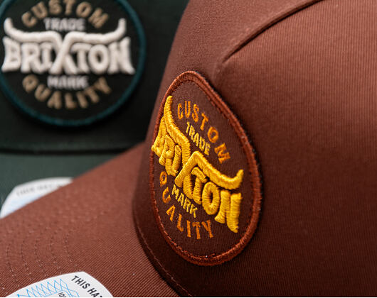 Kšiltovka Brixton - Gibson C Np Mp Trucker Hat - Brown/Off White