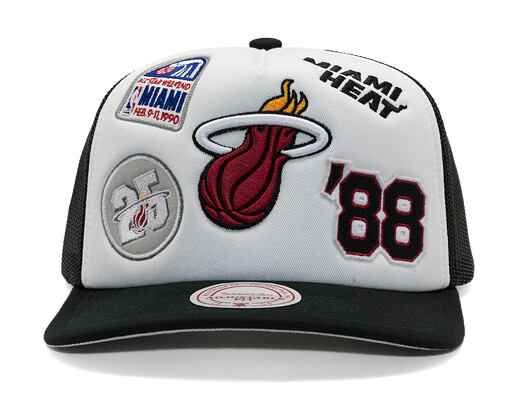 Kšiltovka Mitchell & Ness - Gridlock Trucker - Miami Heat - White