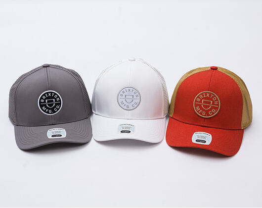 Kšiltovka Brixton - Crest X Mp Mesh Cap - Phoenix Orange/Mojave