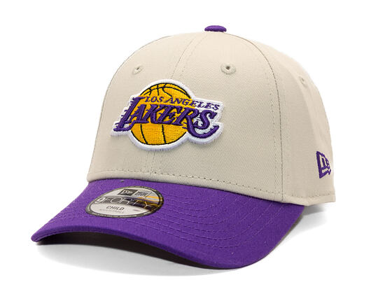 Dětská Kšiltovka New Era - NBA Color Block 9FORTY - LA Lakers - Stone / Purple