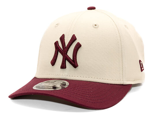 Kšiltovka New Era - MLB WS Patch Retro 9FORTY M-CROWN - NY Yankees - Cream / Burgundy
