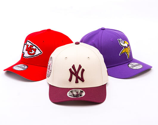 Kšiltovka New Era - MLB WS Patch Retro 9FORTY M-CROWN - NY Yankees - Cream / Burgundy
