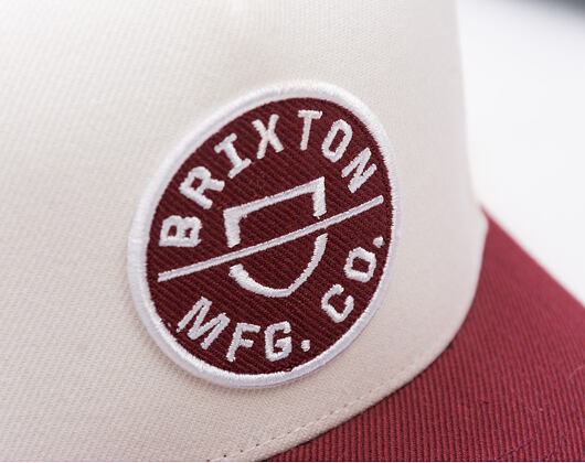 Kšiltovka Brixton - Crest C Mp Snapback - Port/Off White