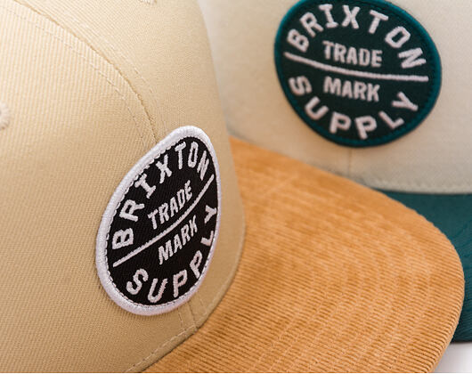 Kšiltovka Brixton - Oath Iii Snapback - Sand/Light Brown Corduroy