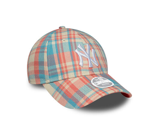 Dámská Kšiltovka New Era - MLB Check 9FORTY - NY Yankees - Pink Lift / White