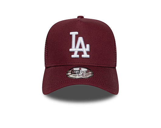 Kšiltovka New Era - MLB League Essential 9FORTY Trucker - LA Dodgers - Burgundy / White