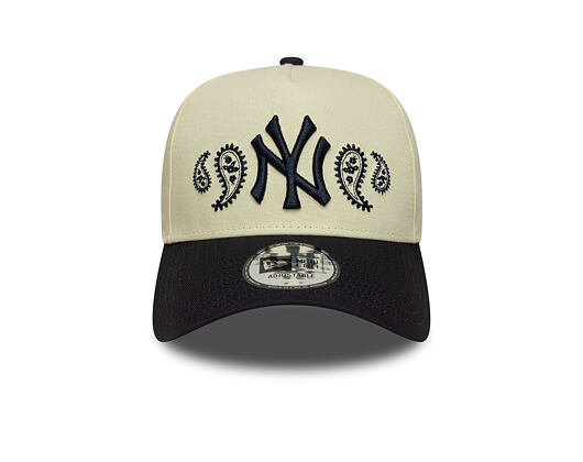 Kšiltovka New Era - MLB Paisley Bandana 9FORTY A-Frame - NY Yankees - Cream / Navy