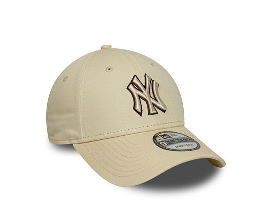 Kšiltovka New Era - MLB Team Outline 9FORTY - NY Yankees - Cream / Burgundy