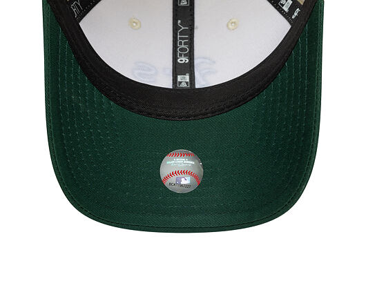 Kšiltovka New Era - MLB WS Patch Retro 9FORTY M-CROWN - Oakland Athletics - Cream / Dark Green