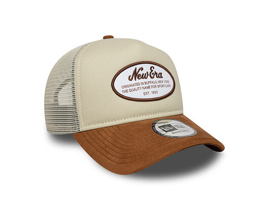 Kšiltovka New Era - Western Oval Patch Foam 9FORTY Trucker - Stone / Auburn