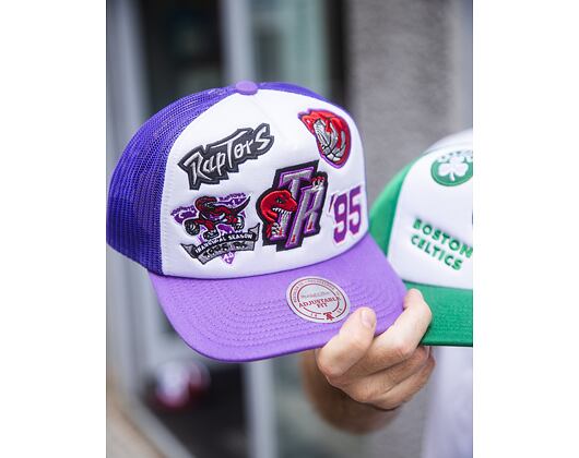 Kšiltovka Mitchell & Ness - Gridlock Trucker Hwc - Toronto Raptors - White