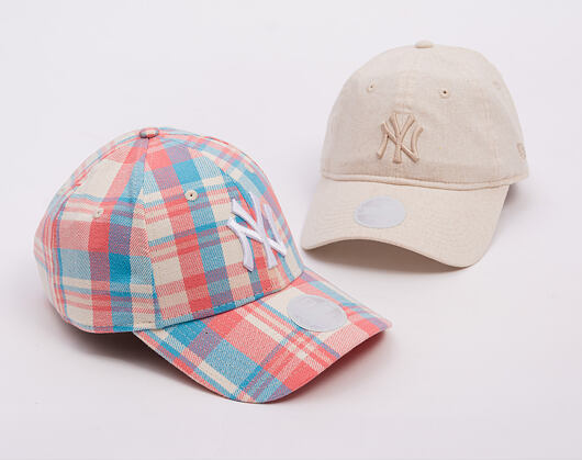 Dámská Kšiltovka New Era - MLB Check 9FORTY - NY Yankees - Pink Lift / White
