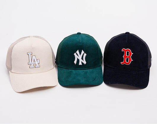 Kšiltovka New Era - MLB Seasonal Cord 9FORTY Trucker - NY Yankees - Dark Green