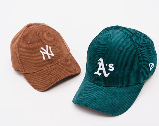 Kšiltovka New Era - MLB Cord 9FORTY M-CROWN - Oakland Athletics - Dark Green