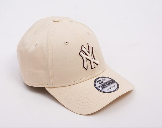 Kšiltovka New Era - MLB Team Outline 9FORTY - NY Yankees - Cream / Burgundy