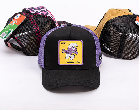 Kšiltovka Capslab - Smurfs Trucker - Crazy - Black / Purple