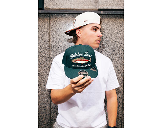 Kšiltovka New Era - Wild "Fishing Club" 9FIFTY Retro Crown - Dark Green
