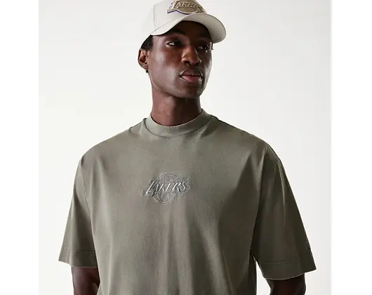 Triko New Era - NBA Washed Box Tee - LA Lakers - Grey
