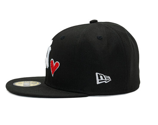 Kšiltovka New Era - MLB Team Heart 59FIFTY - NY Yankees - Black / Scarlet
