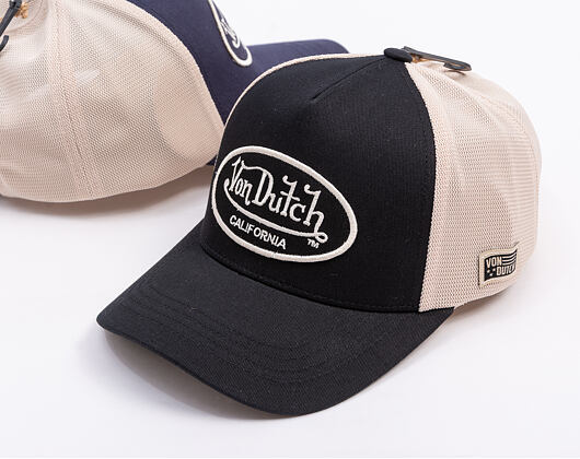 Kšiltovka Von Dutch - Trucker - Flag - Black/White