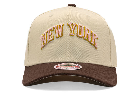 Kšiltovka Mitchell & Ness - Blush Sand Classic Red - New York Knicks - Sand/Brown