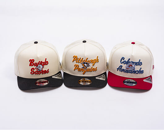 Kšiltovka New Era - NHL Chainstitch 9FIFTY A-Frame - Buffalo Sabres - Chrome White