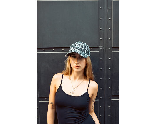 Dámská Kšiltovka New Era - MLB Cosy Animal - Snow Leopard Fleece 9FORTY - LA Dodgers - Grey / Black