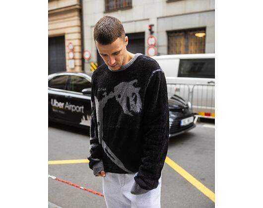 Svetr Rip N Dip - Fossil Mohair Knit Sweater - Charcoal