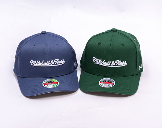 Kšiltovka Mitchell & Ness - Branded Script Stretch  - Dark Green