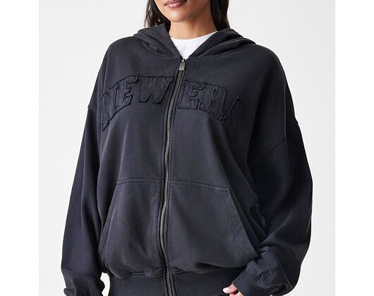 Mikina New Era - Branded Washed Full-Zip Hoody - Black