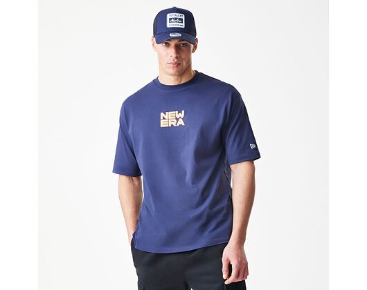 Triko New Era - Branded Location Oversized Tee - Navy