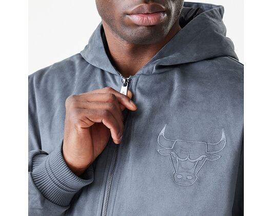 Bunda New Era - NBA Suede Hooded Jacket - Chicago Bulls - Grape