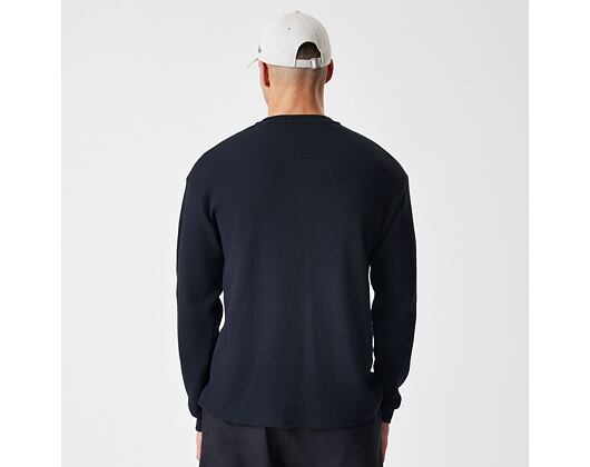 Triko New Era - Branded Longsleeve Waffle Tee - Black