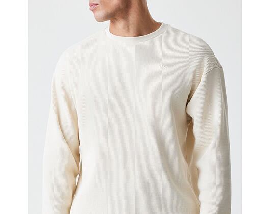 Triko New Era - Branded Longsleeve Waffle Tee - Cream