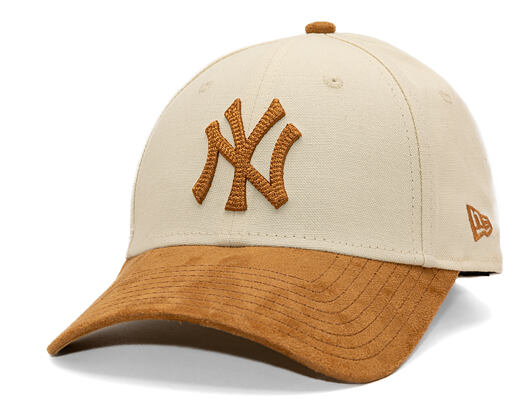 Dámská Kšiltovka New Era - MLB Faux Suede 9FORTY - NY Yankees - Cream / Camel