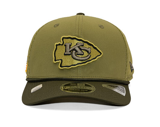 Kšiltovka New Era - NFL25 "Salute to Service" - 9SEVENTY Stretch-Snap - Kansas City Chiefs