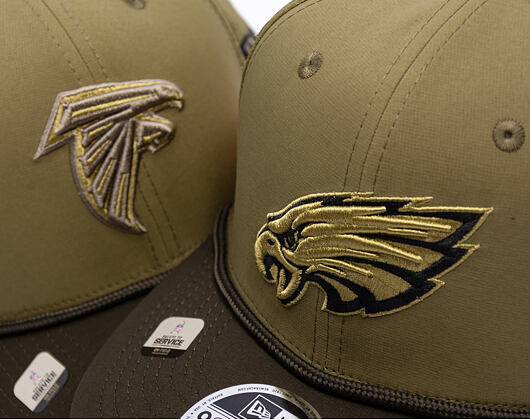 Kšiltovka New Era - NFL25 "Salute to Service" - 9SEVENTY Stretch-Snap - Philadelphia Eagles