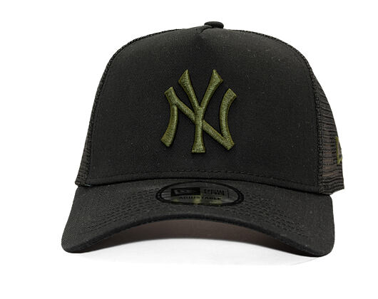 Kšiltovka New Era - MLB Essential 9FORTY Trucker - NY Yankees - Black / Rifle Green