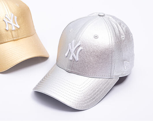 Dámská Kšiltovka New Era - MLB Metallic 9FORTY - NY Yankees - Silver