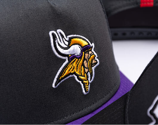 Kšiltovka New Era - NFL Charcoal Drop 9FORTY A-Frame - Minnesota Vikings - Steel Clouds / Purple