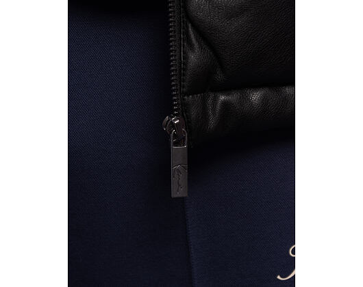 Bunda Karl Kani - Metal Signature Pu Leather Puffer Jacket - Black