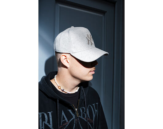 Kšiltovka New Era - MLB Melton Wool 9FORTY A-Frame - NY Yankees - Stone