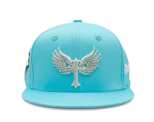 Kšiltovka Reflection Luxury Shine Loud Snapback - Baby Blue / White