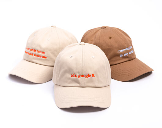 Kšiltovka 8by8 - Dadcap - "idk, google it" - Tan/Orange