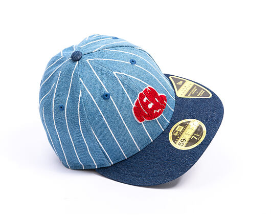 Kšiltovka New Era - 59FIFTY Low Profile Day - Pinstripe Denim Indigo