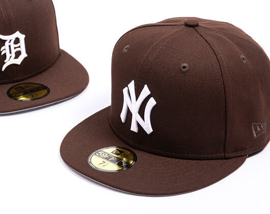 Kšiltovka New Era - MLB Seasonal 59FIFTY - NY Yankees - Burnt Wood - Brown